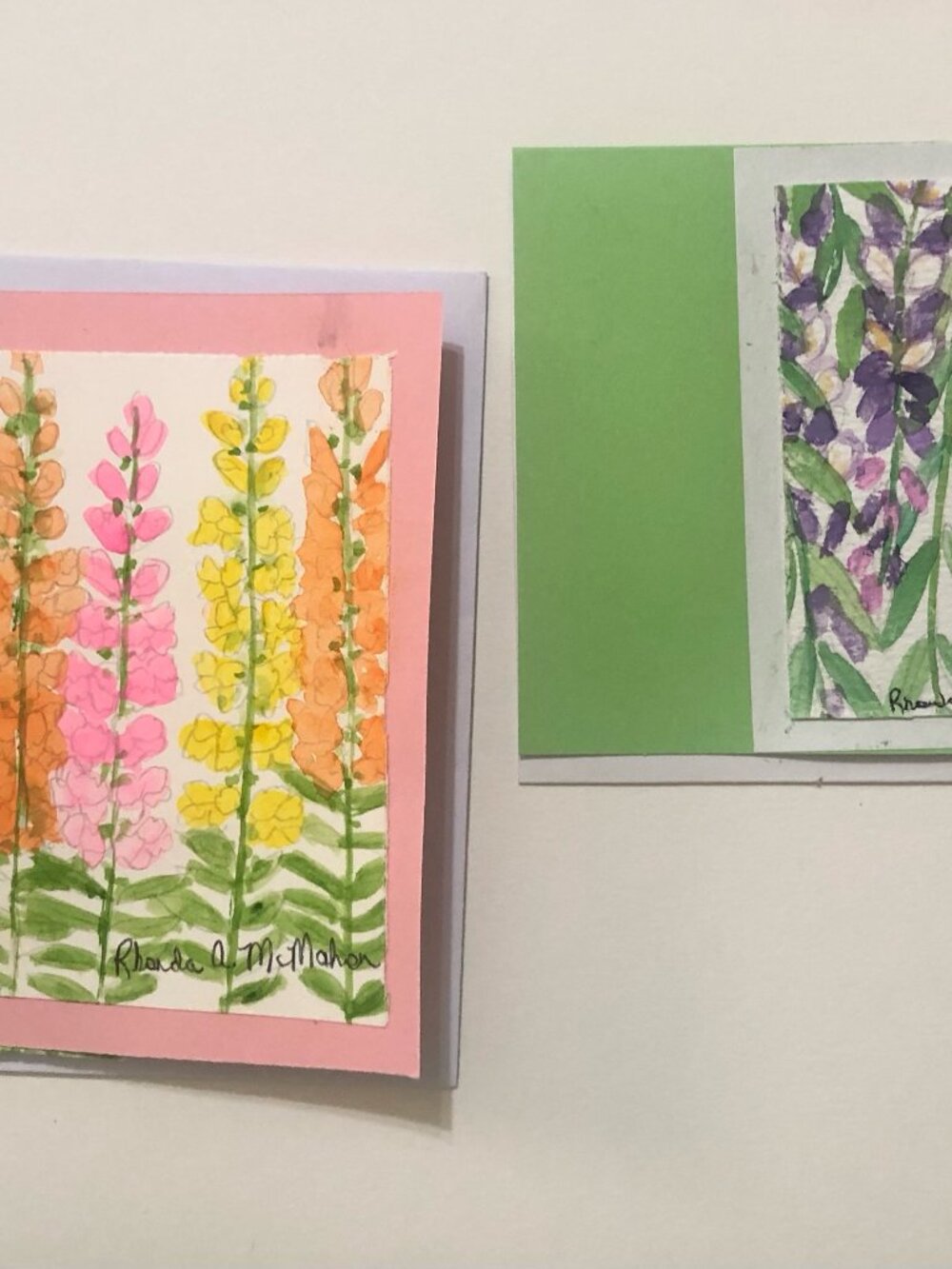 Floral Watercolor cards and Envelopes